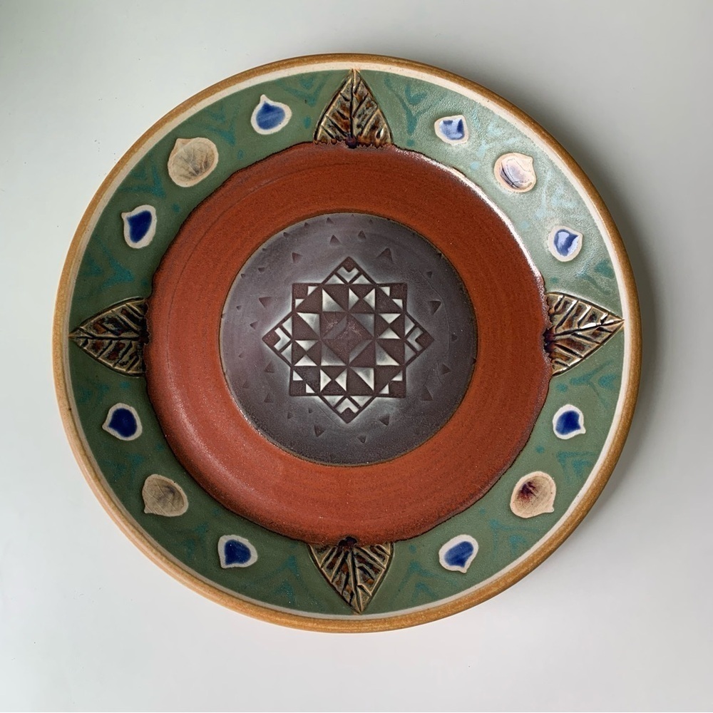 MIKE HAYES Studio Ceramic Plate West Art Pottery Utah
